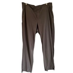 Athleta Women's Gray Pull Comfort Stretch Pants w/ Zip‎ Back Pockets - size 16